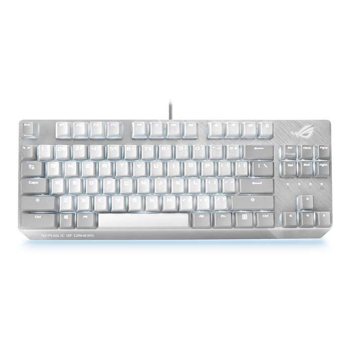 ASUS ROG Strix Scope NX TKL Wired Mechanical Gaming Keyboard (Moonlight White) Blue Switch Clicky & Tactile - DataBlitz