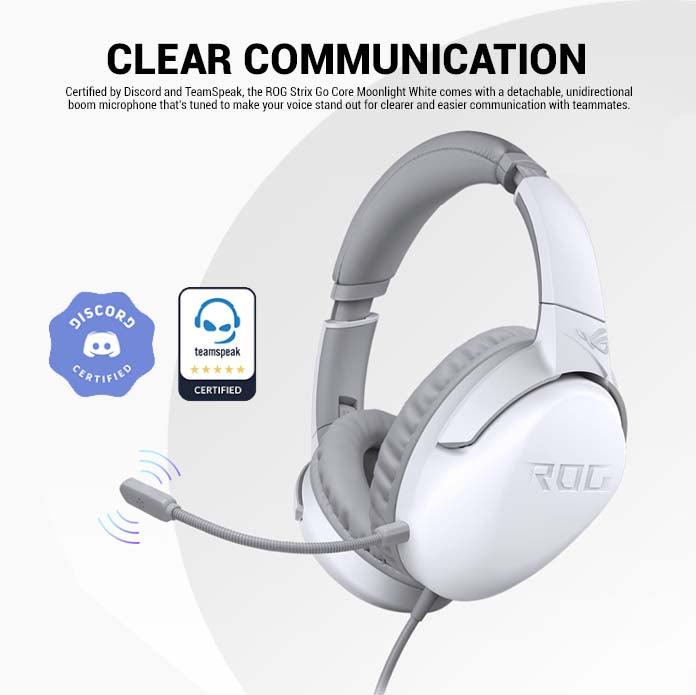 Asus ROG Strix Go Core 3.55mm Gaming Headset (Moonlight White) - DataBlitz