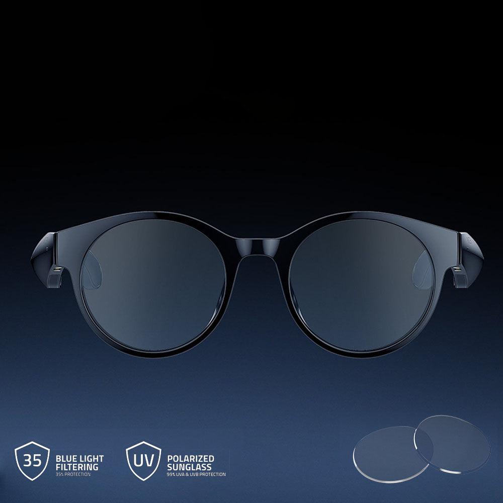 Razer Anzu Smart Glasses Round Blue Light And Sunglass Lens Bundle - DataBlitz
