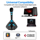 VERTUX STREAMER-4 UNIVERSAL DIGITAL 3.5MM DESKTOP GAMING MICROPHONE BLUE - DataBlitz