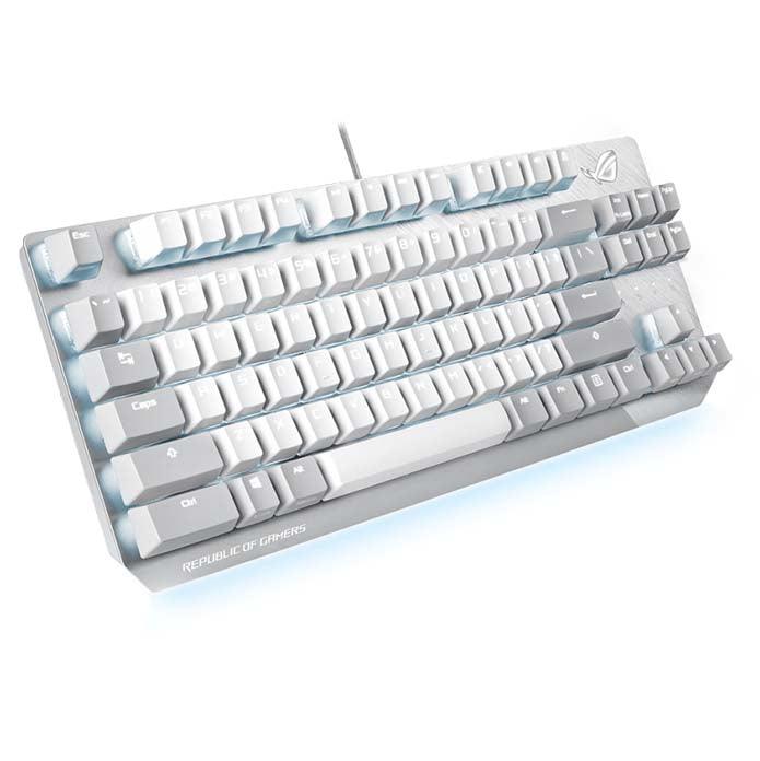 ASUS ROG Strix Scope NX TKL Wired Mechanical Gaming Keyboard (Moonlight White) Blue Switch Clicky & Tactile - DataBlitz