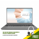 MSI MODERN 14 B11M-092LA 14" PREMIUM ULTRABOOK + FREE LOGITECH H150 STEREO HEADSET (CLOUD WHITE) - DataBlitz