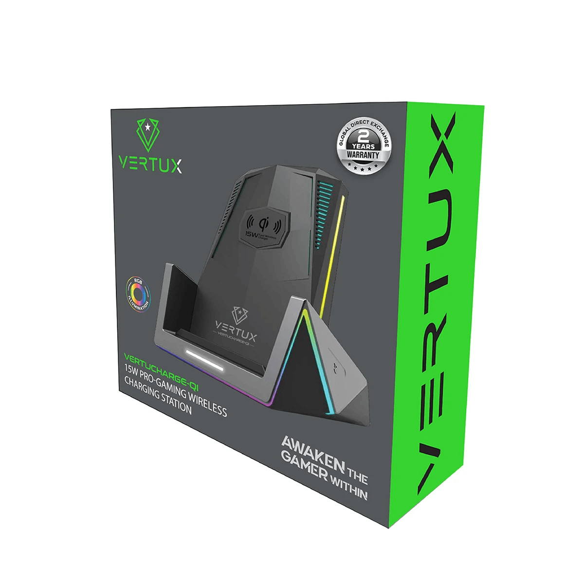 VERTUX VERTUCHARGE-QI 15W PRO-GAMING WIRELESS CHARGING STATION - DataBlitz