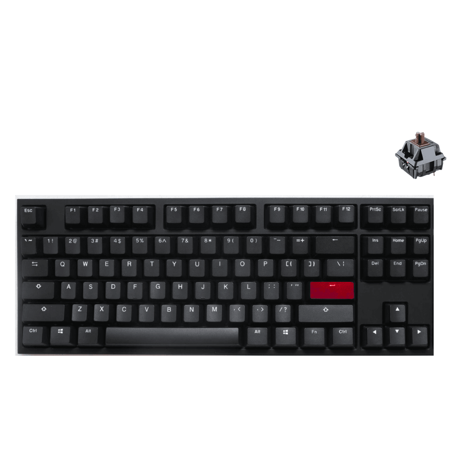 DUCKY ONE 2 PHANTOM BLACK TKL DOUBLE SHOT PBT MECHANICAL KEYBOARD CHERRY MX BROWN SWITCH (DKON1887-BUSPDAABW) - DataBlitz