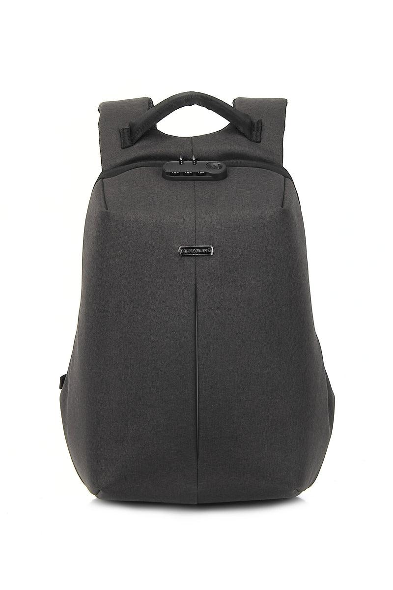 PROMATE DEFENDER-16 ANTI-THEFT BACKPACK FOR 16-INCH LAPTOP WITH INTEGRATED USB CHARGING PORT (BLACK) - DataBlitz