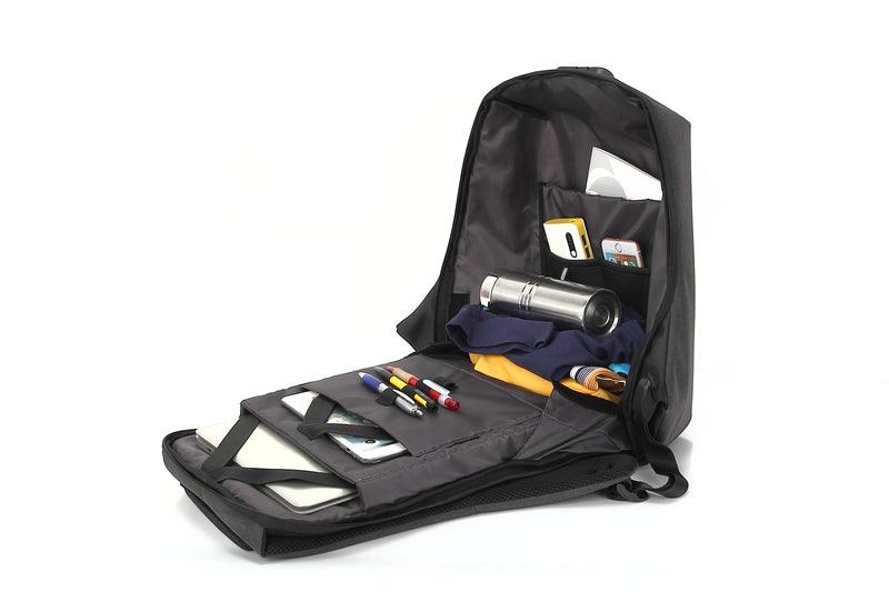 PROMATE DEFENDER-16 ANTI-THEFT BACKPACK FOR 16-INCH LAPTOP WITH INTEGRATED USB CHARGING PORT (BLACK) - DataBlitz