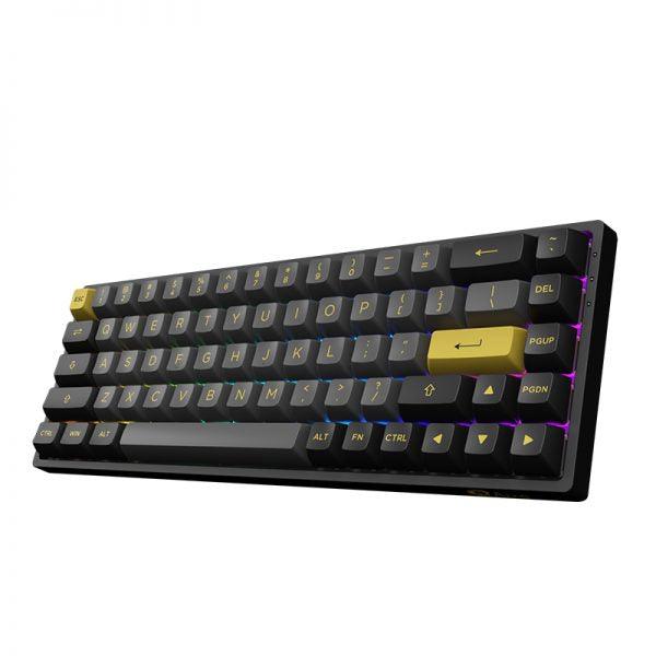 AKKO Black & Gold 3068B Plus Multi-Modes RGB Mechanical Keyboard (AKKO CS Jelly Purple) - DataBlitz