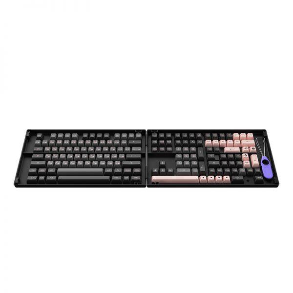 AKKO Black & Pink Hiragana Version PBT Keycaps Set ASA 158 Keys - DataBlitz