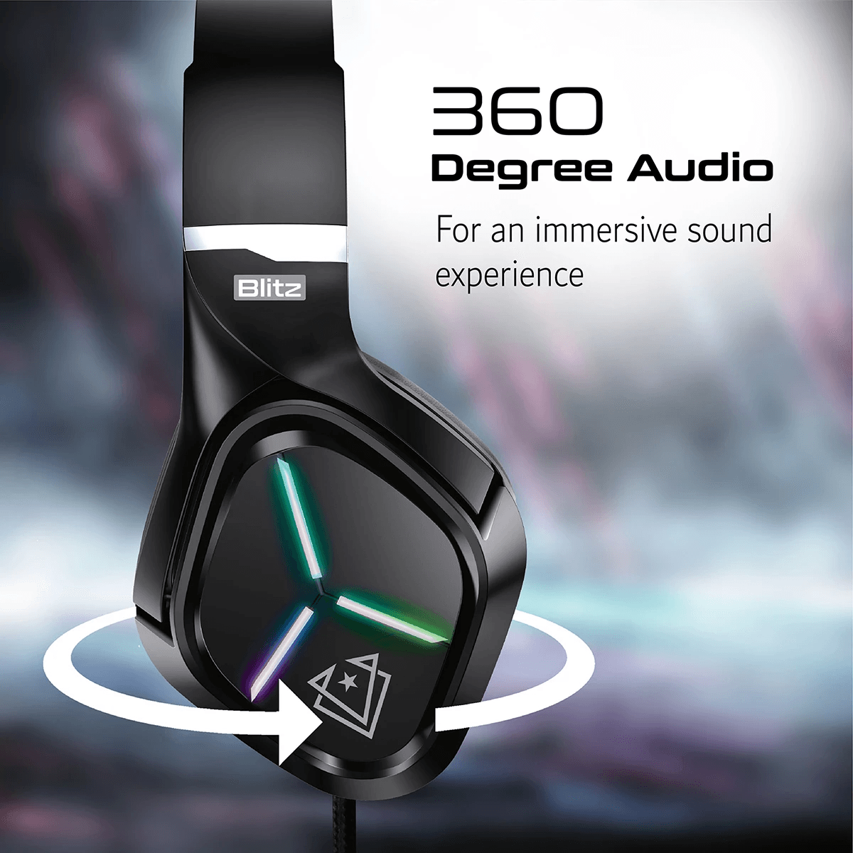 Vertux Blitz 7.1 Surround Sound Gaming Headphone Black - DataBlitz