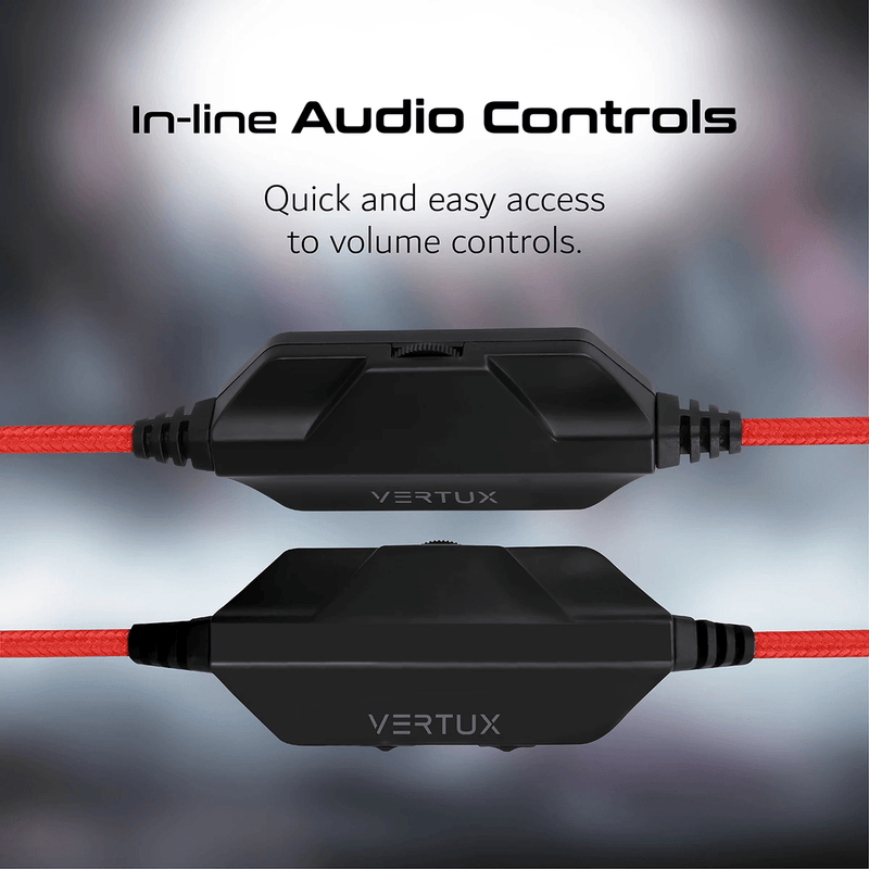 Vertux Blitz 7.1 Surround Sound Gaming Headphone Red - DataBlitz