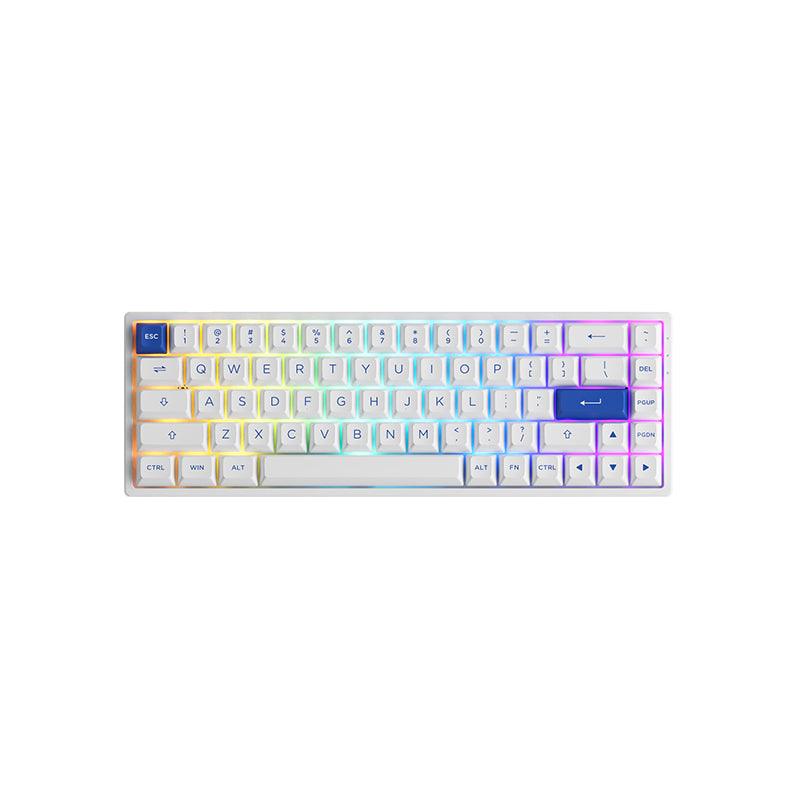 Akko Blue on White 3068B Plus Multi-Modes RGB Mechanical Keyboard (Akko CS Jelly Purple) - DataBlitz