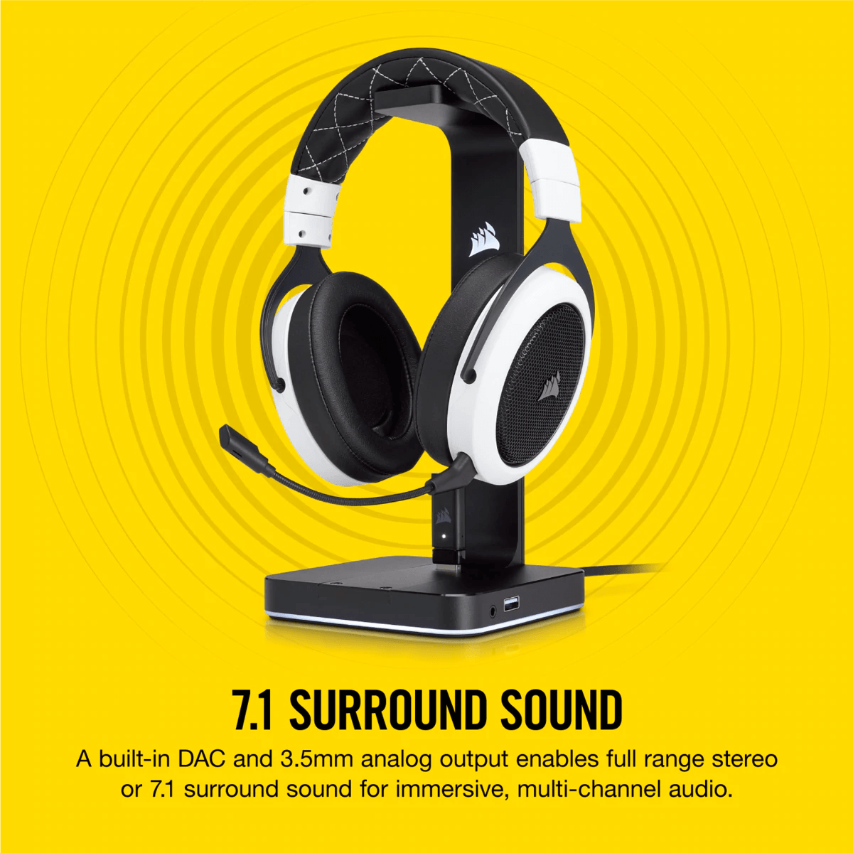CORSAIR GAMING ST100 RGB PREMIUM HEADSET STAND WITH 7.1 SURROUND SOUND - DataBlitz