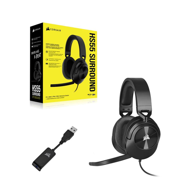 Corsair HS55 Surround Wired Gaming Headset (Carbon) - DataBlitz