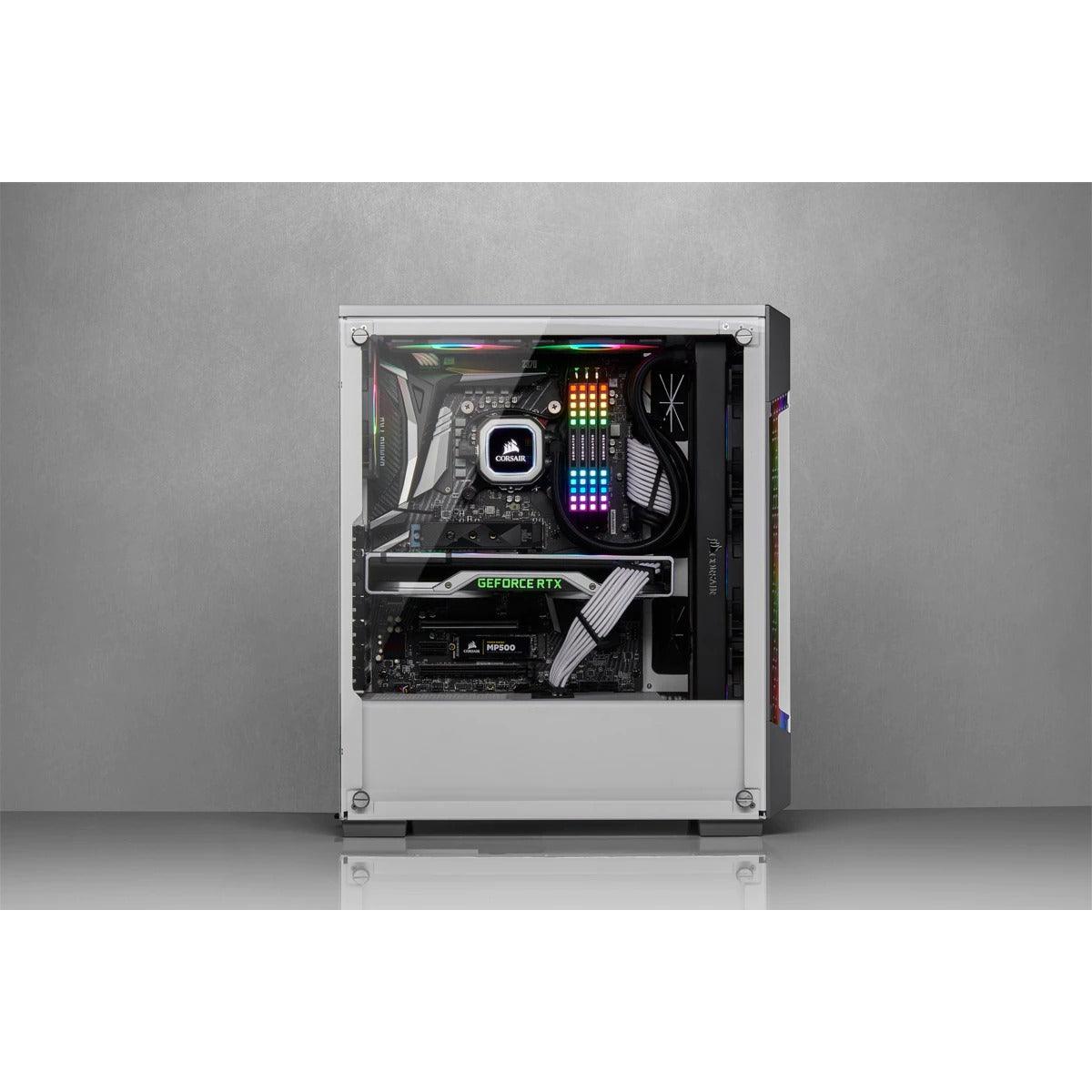 Corsair 220T RGB Mid-Tower Gaming Case (White) - DataBlitz