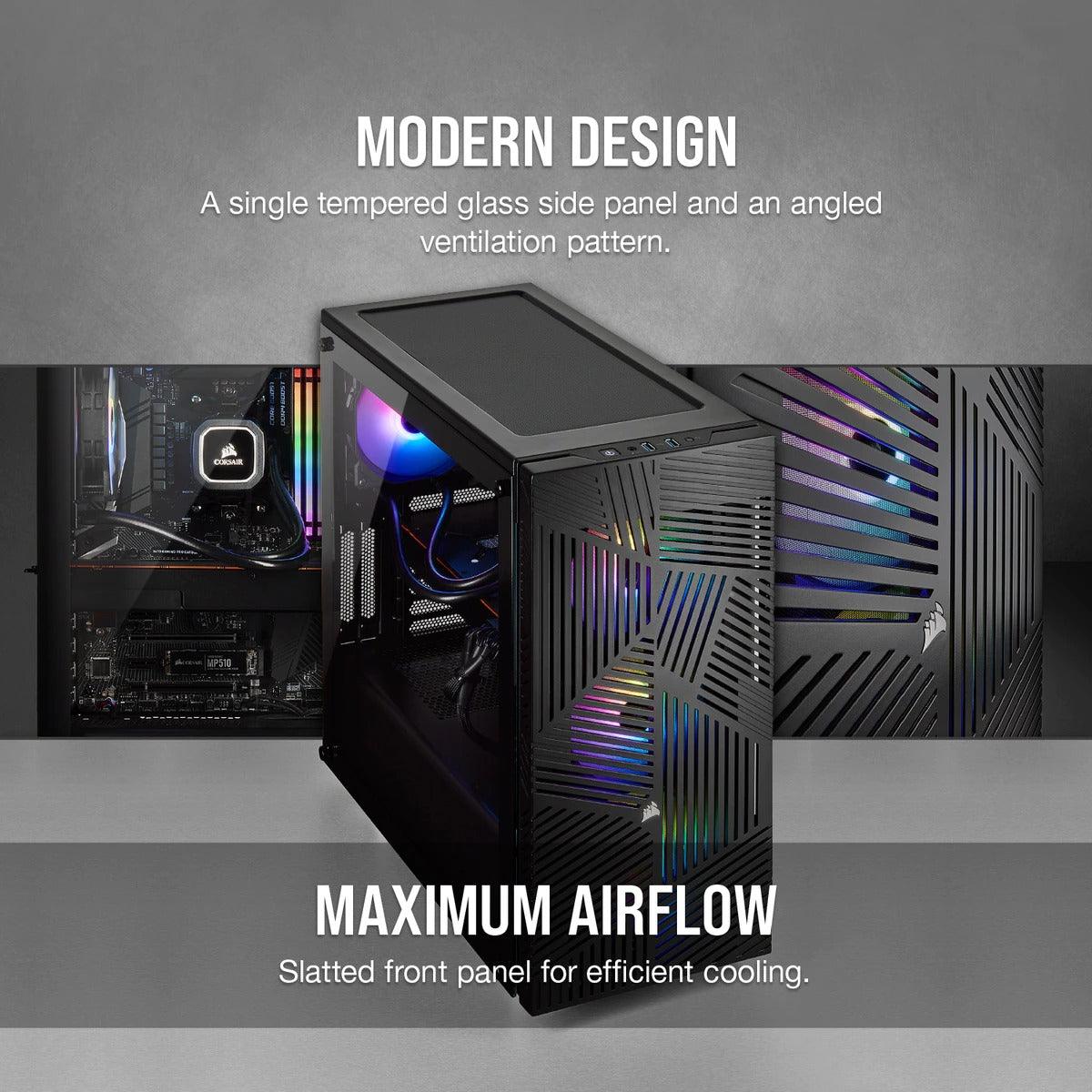 Corsair 275R Airflow Tempered Glass Mid-Tower Gaming Case (Black) - DataBlitz