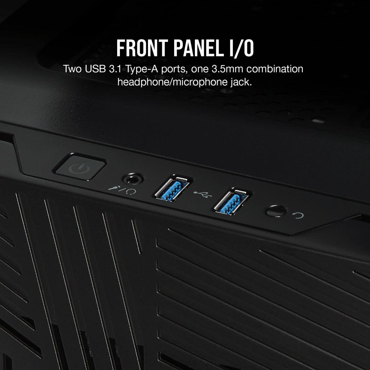 Corsair 275R Airflow Tempered Glass Mid-Tower Gaming Case (Black) - DataBlitz