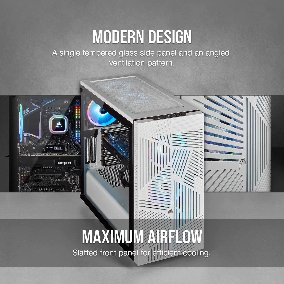 Corsair 275R Airflow Tempered Glass Mid-Tower Gaming Case (White) - DataBlitz