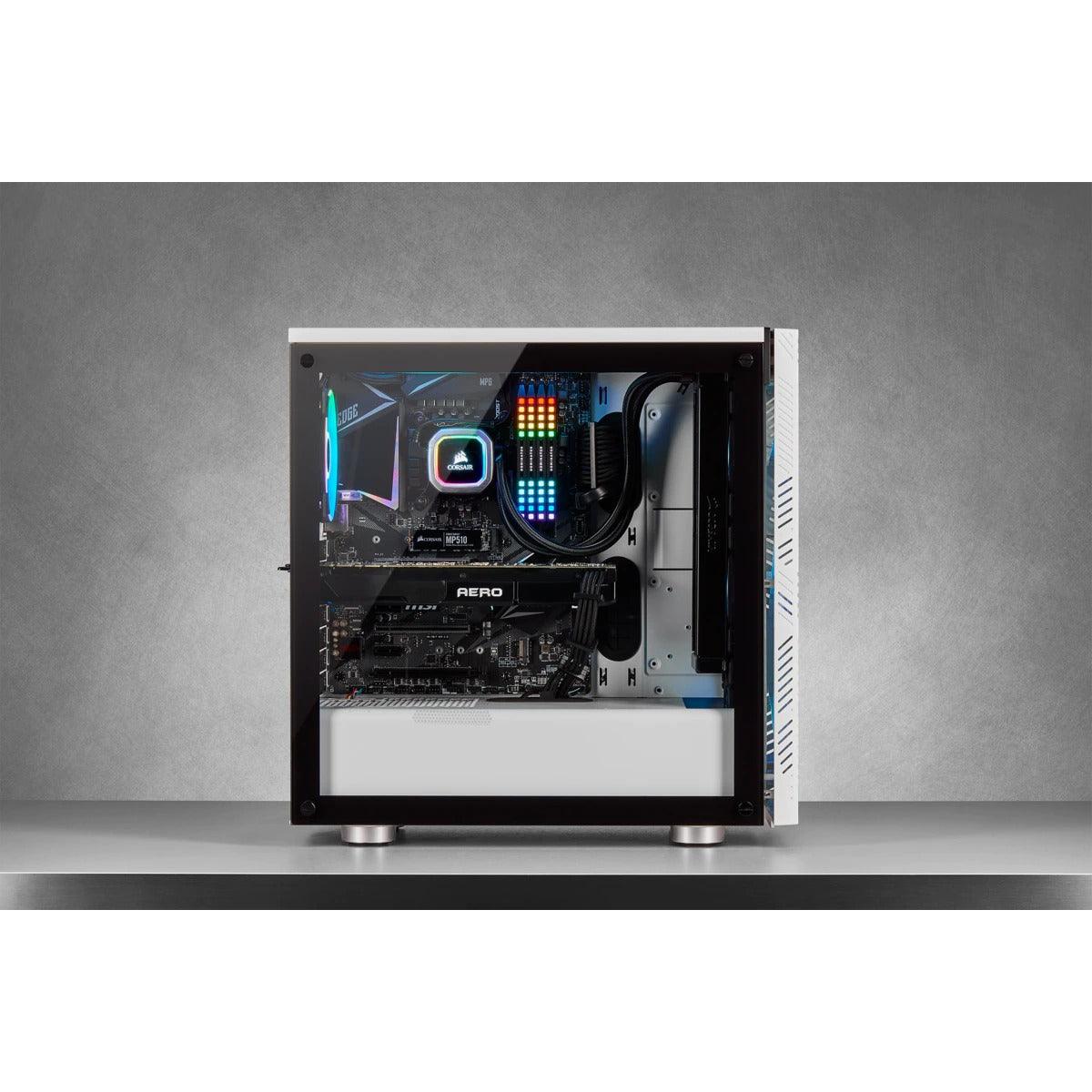Corsair 275R Airflow Tempered Glass Mid-Tower Gaming Case (White) - DataBlitz