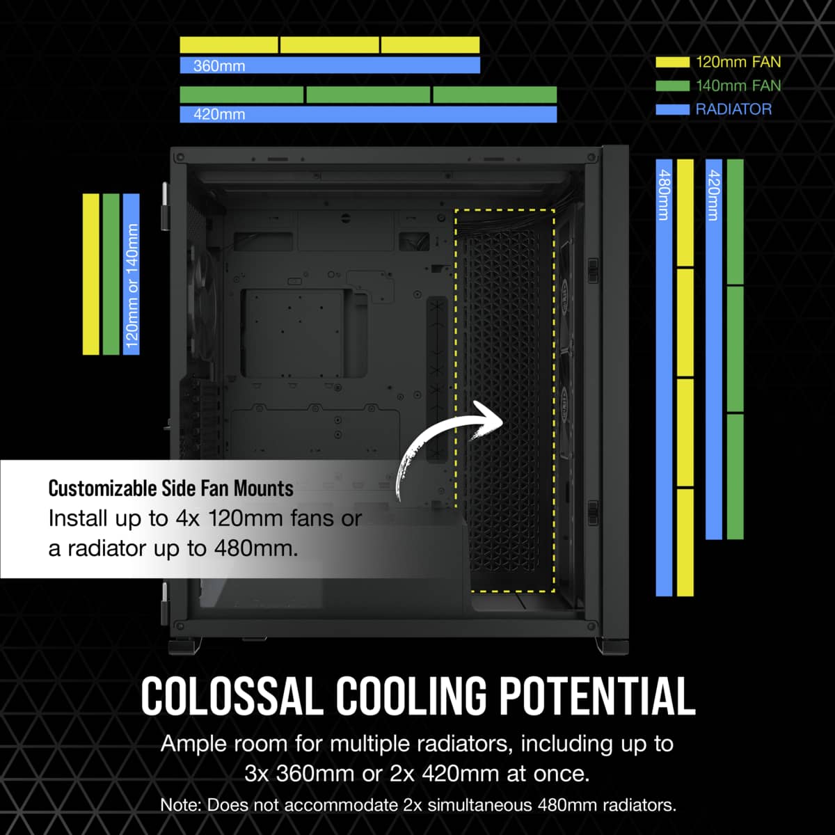 Corsair 7000D Airflow Full-Tower ATX PC Case (Black)