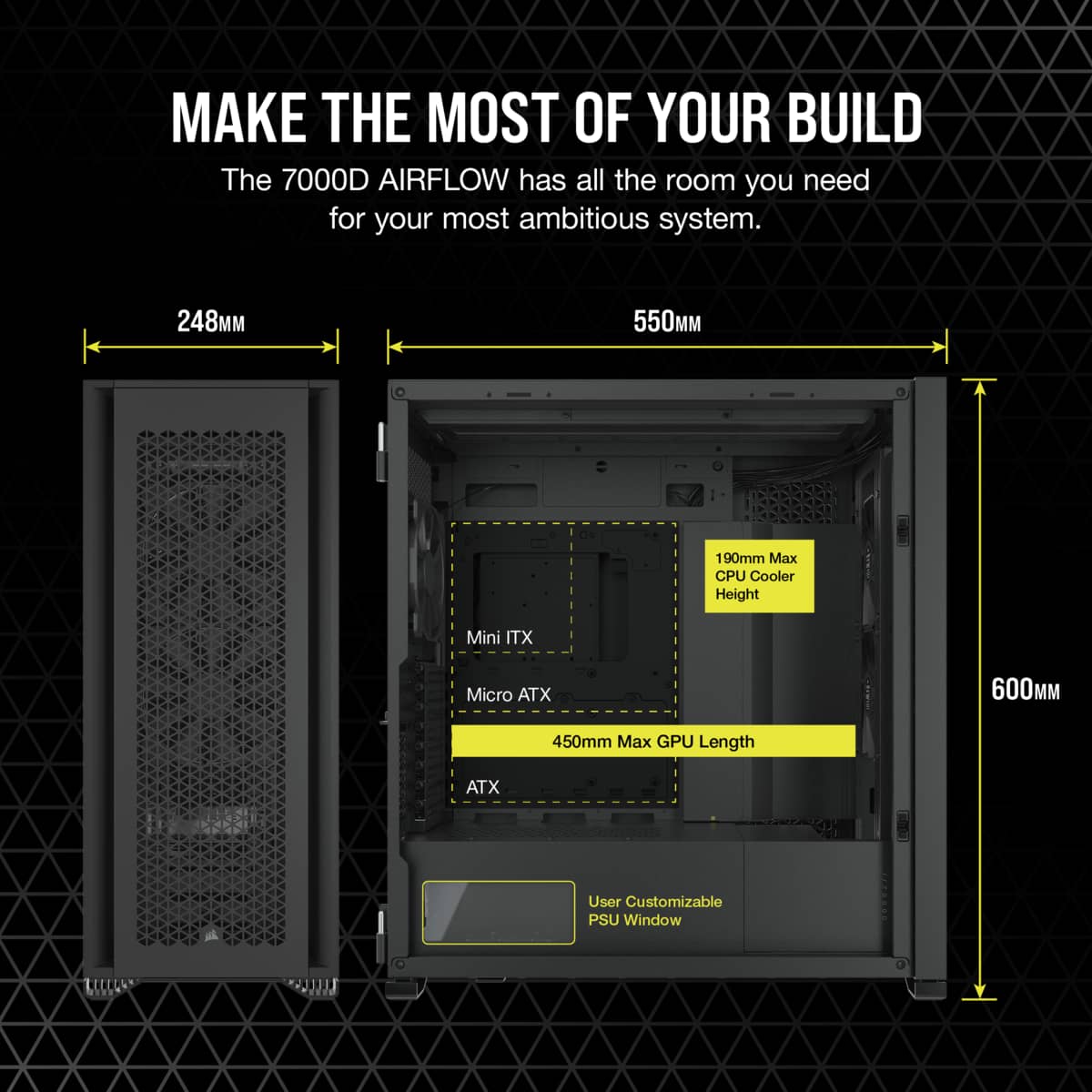 Corsair 7000D Airflow Full-Tower ATX PC Case (Black)