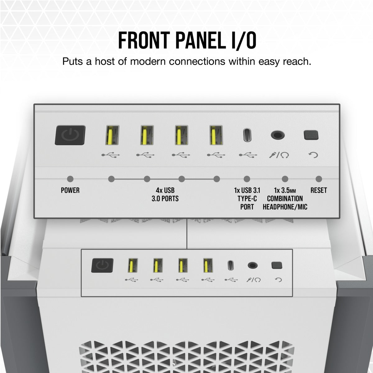 Corsair 7000D Airflow Full-Tower ATX PC Case (White)