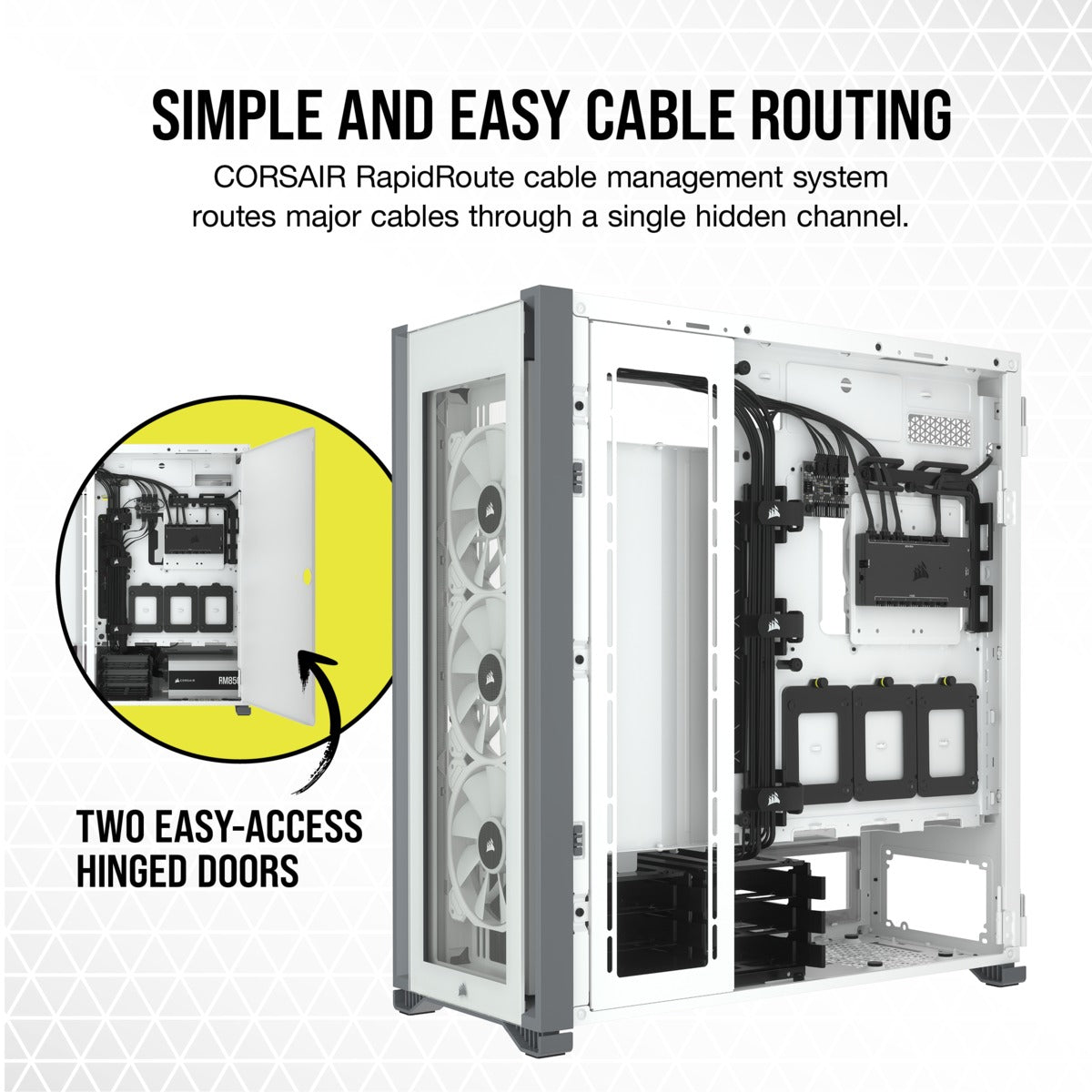 Corsair iCUE 7000X RGB Tempered Glass Full-Tower ATX PC Case (White)