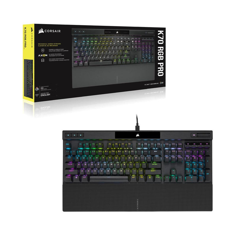 Corsair K70 RGB Pro Mechanical Gaming Keyboard With PBT Double Shot Pro Keycaps (Cherry MX Blue) - DataBlitz