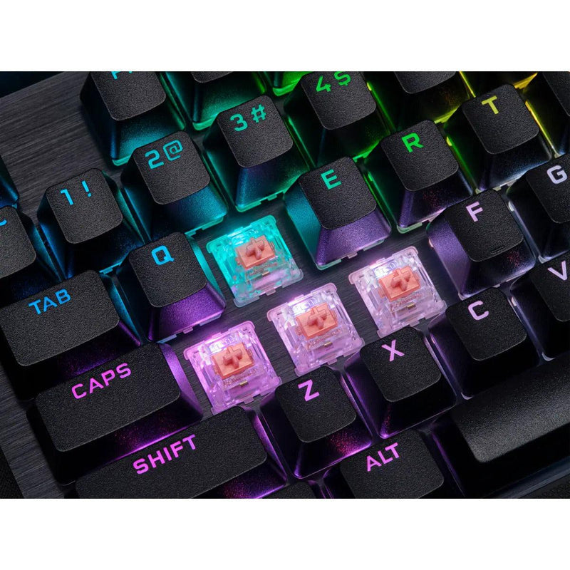 Corsair K70 RGB Pro Mechanical Gaming Keyboard With PBT Double Shot Pro Keycaps (Cherry MX Silent) - DataBlitz