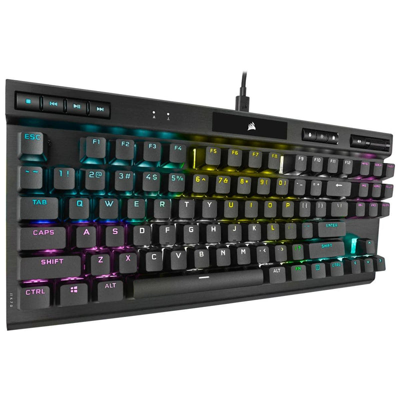 Corsair K70 RGB TKL Champion Series Optical-Mechanical Gaming Keyboard With PBT Double Shot Pro Keycaps (Corsair OPX) - DataBlitz