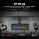 Corsair K65 RGB Mini 60% Mechanical Gaming Keyboard Cherry MX Red (Black) - DataBlitz