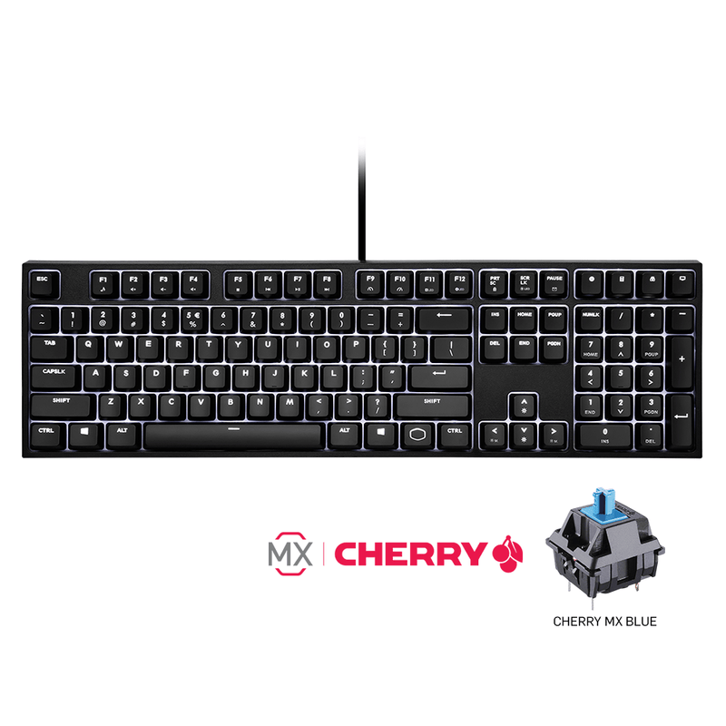 COOLER MASTER CK320 MECHANICAL GAMING KEYBOARD WITH CHERRY MX SWITCHES AND LED BACKLIGHTNING (CHERRY MX BLUE) - DataBlitz