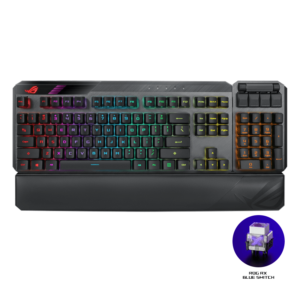 ASUS ROG CLAYMORE II WIRELESS OPTICAL MECHANICAL GAMING KEYBOARD (BLUE SWITCH) - DataBlitz
