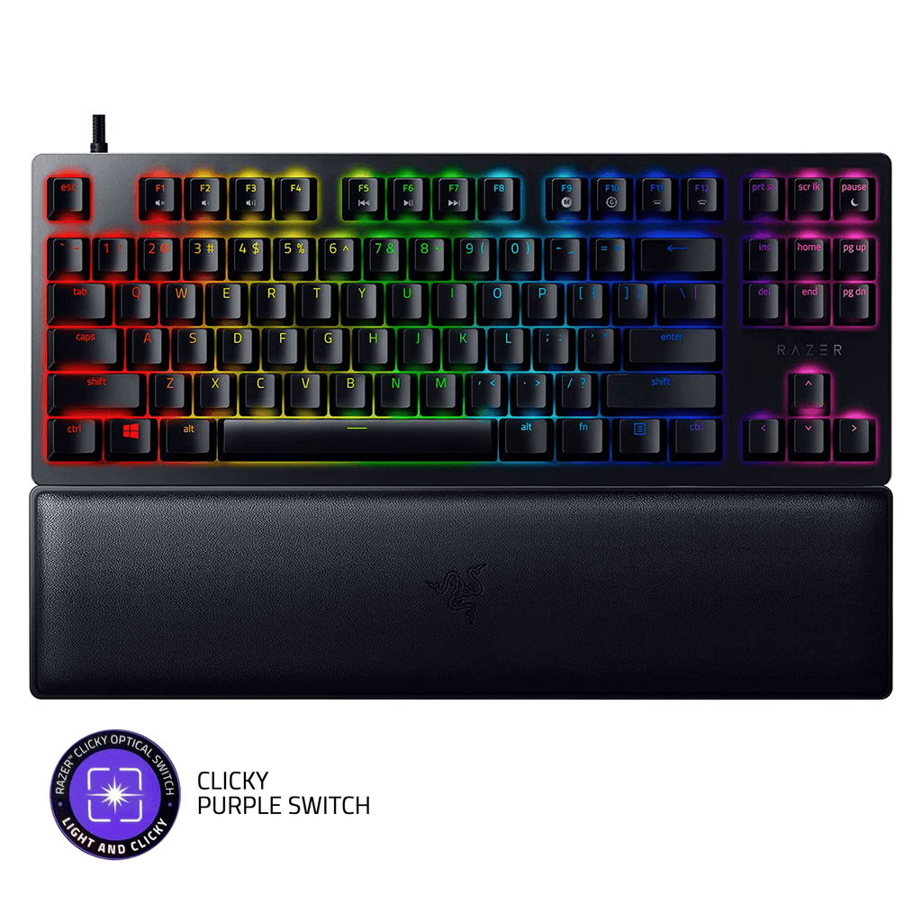 Razer Huntsman V2 Tenkeyless Optical Gaming Keyboard (Clicky Purple Switch)