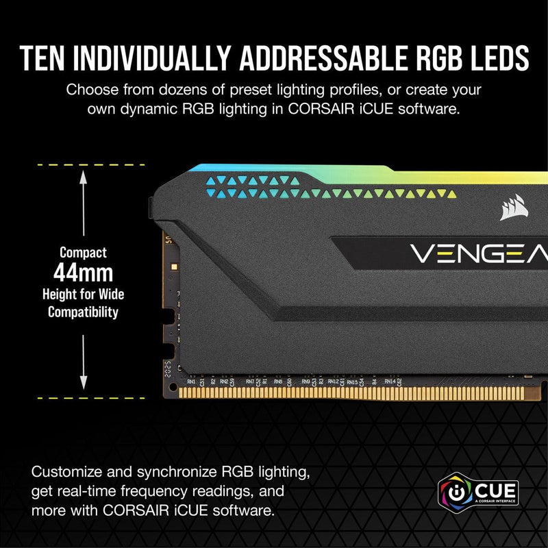 Corsair Vengeance RGB Pro SL 16GB (2X8GB) 3200MHZ High-Performance DDR4 DRAM - DataBlitz