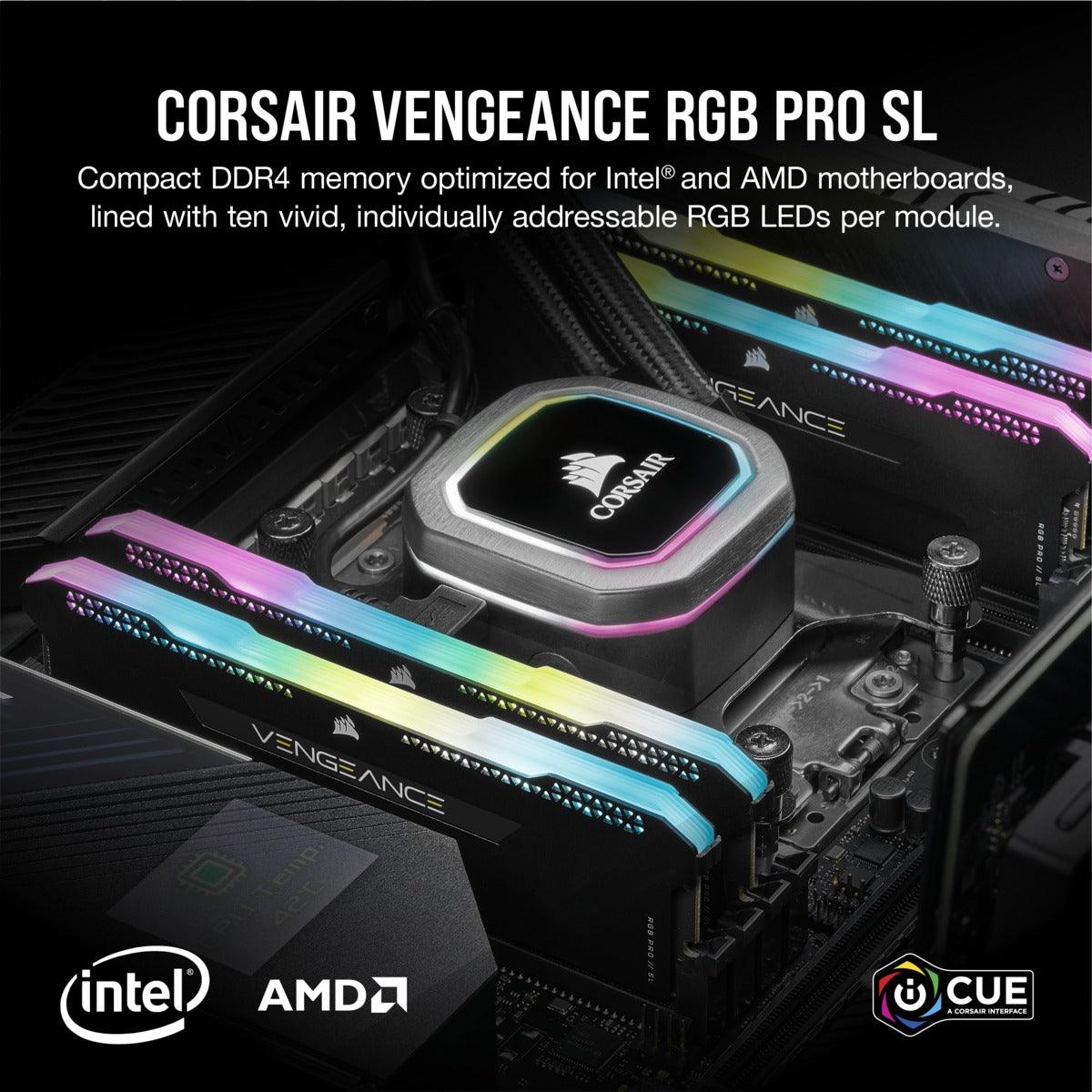 Corsair Vengeance RGB PRO SL 64GB (2X32GB) 3600MHZ High-Performance DDR4 DRAM - DataBlitz
