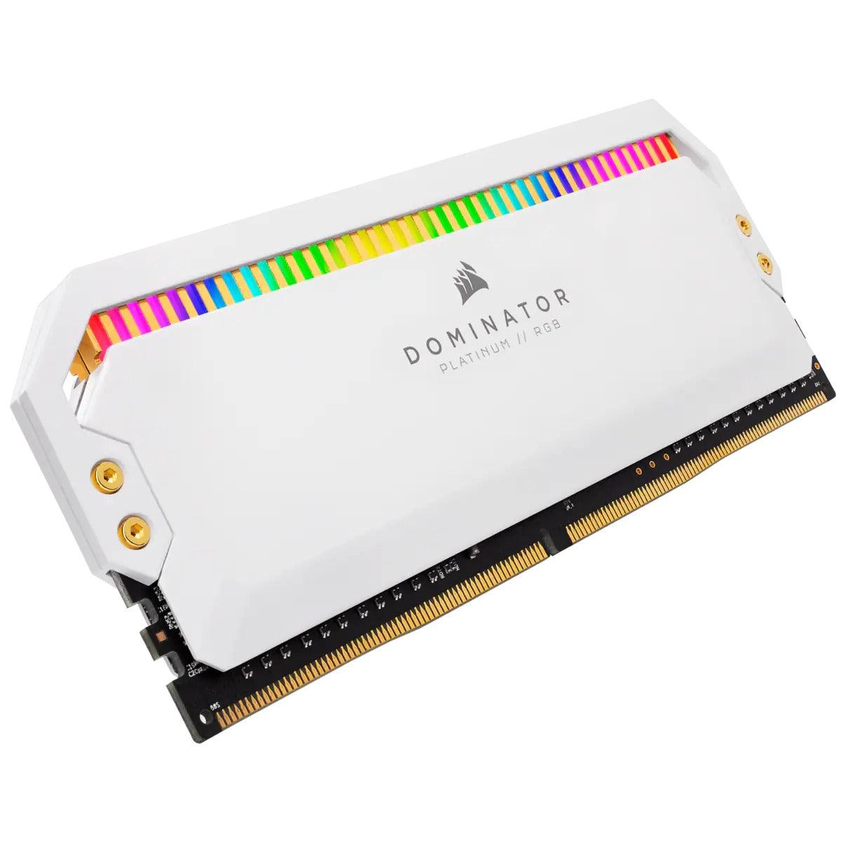 CORSAIR Dominator Platinum RGB 32GB (2 x 16GB) DDR4 DRAM 3200mhz C16 Memory Kit (White) (CMT32GX4M2E3200C16W) - DataBlitz