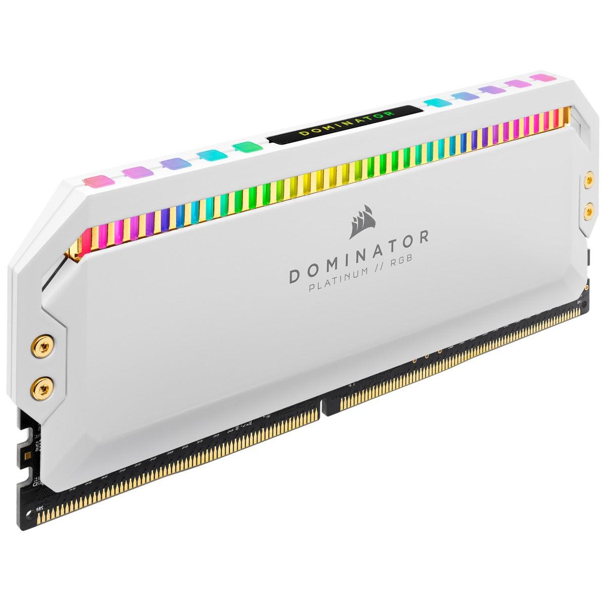 CORSAIR Dominator Platinum RGB 32GB (2 x 16GB) DDR4 DRAM 3200mhz C16 Memory Kit (White) (CMT32GX4M2E3200C16W) - DataBlitz