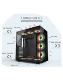 Coolman Robin 2 Dual Chamber Tempered Glass ATX Case (Black)