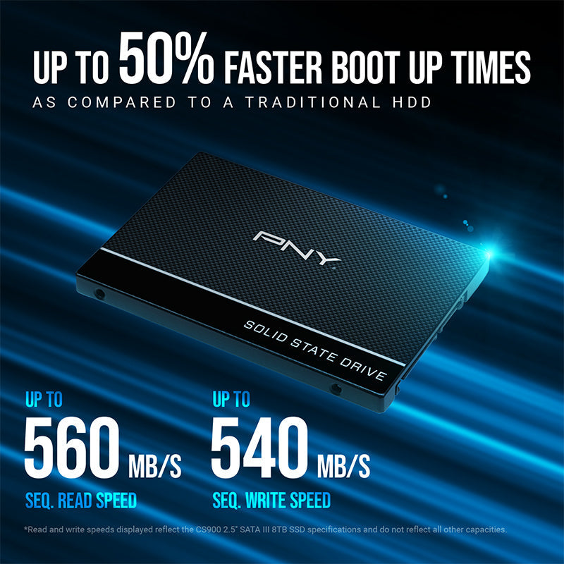PNY CS900 500GB 2.5-INCH SATA III 6GB/S SSD (SSD7CS900-500-RB)