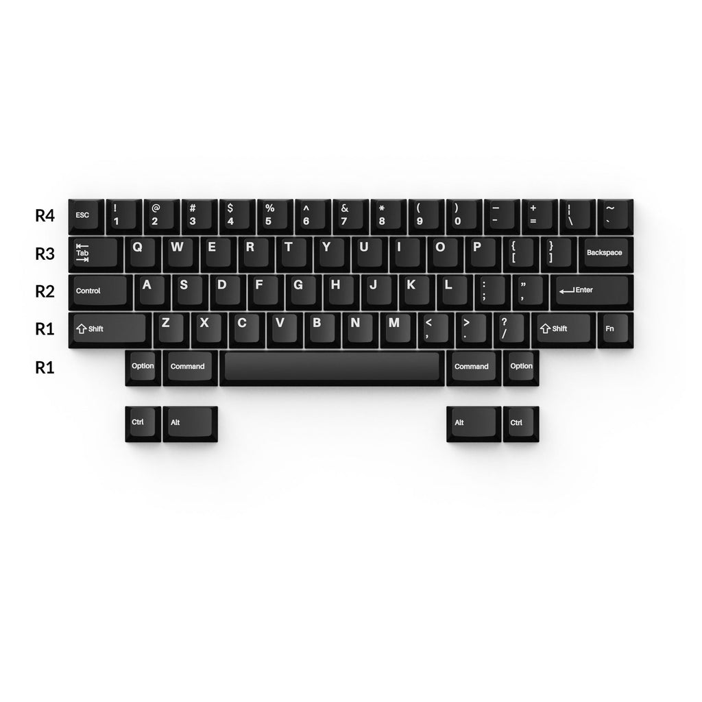 Keychron Cherry Profile Double Shot PBT Full Set Keycaps - White On ...