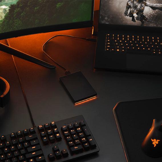 SEAGATE FIRECUDA USB 3.0 1TB PORTABLE EXTERNAL GAMING HARD DRIVE WITH RAZER CHROMA RGB (STKL1000400) - DataBlitz