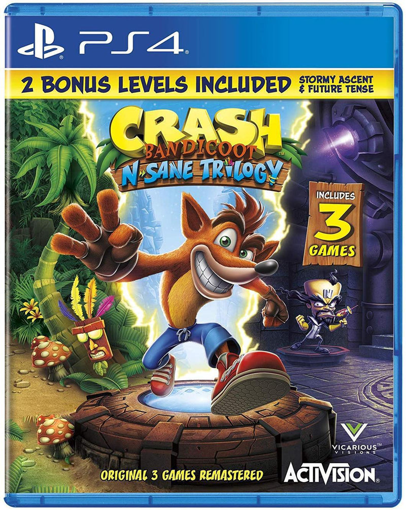 PS4 CRASH BANDICOOT N. SANE TRILOGY W/ 2 BONUS LEVELS INCLUDED - DataBlitz