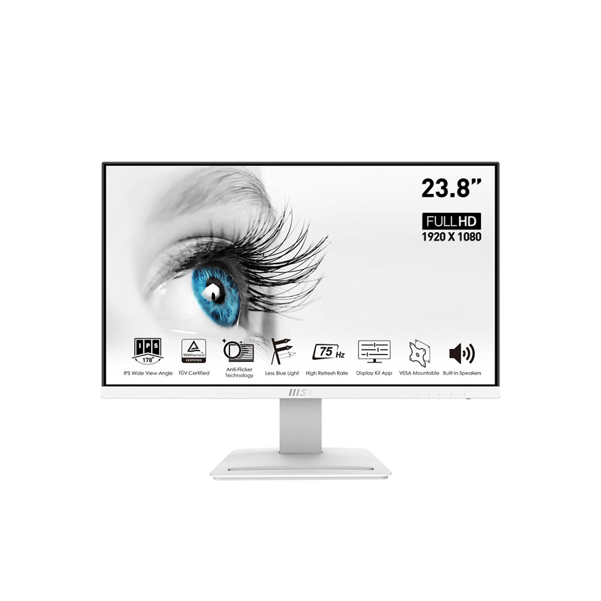 MSi Pro MP243W 23.8” FHD IPS 75HZ Monitor (White)