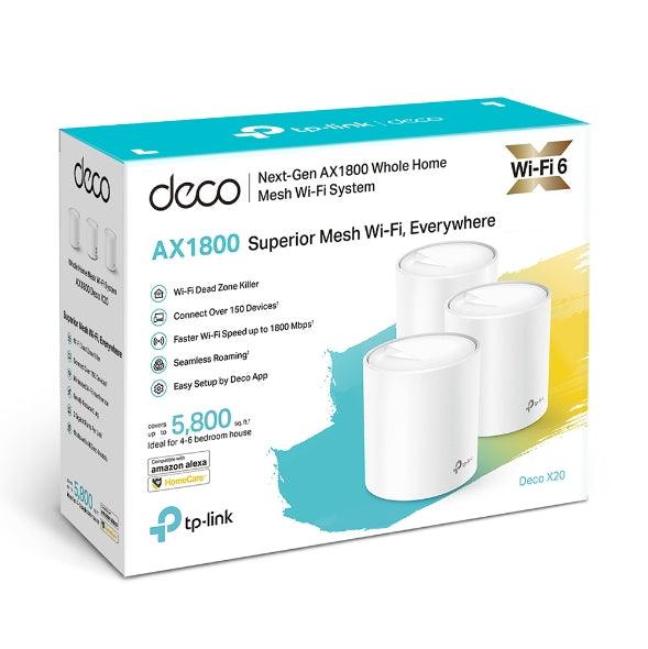 TP-Link AX1800 Whole Home Mesh Wi-Fi 6 System (White) (Deco X20 (3-Pack)) - DataBlitz