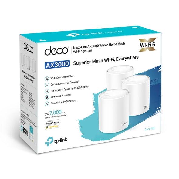 TP-Link AX3000 Whole Home Mesh Wi-Fi 6 System (White) (Deco X60 (3-Pack)) - DataBlitz