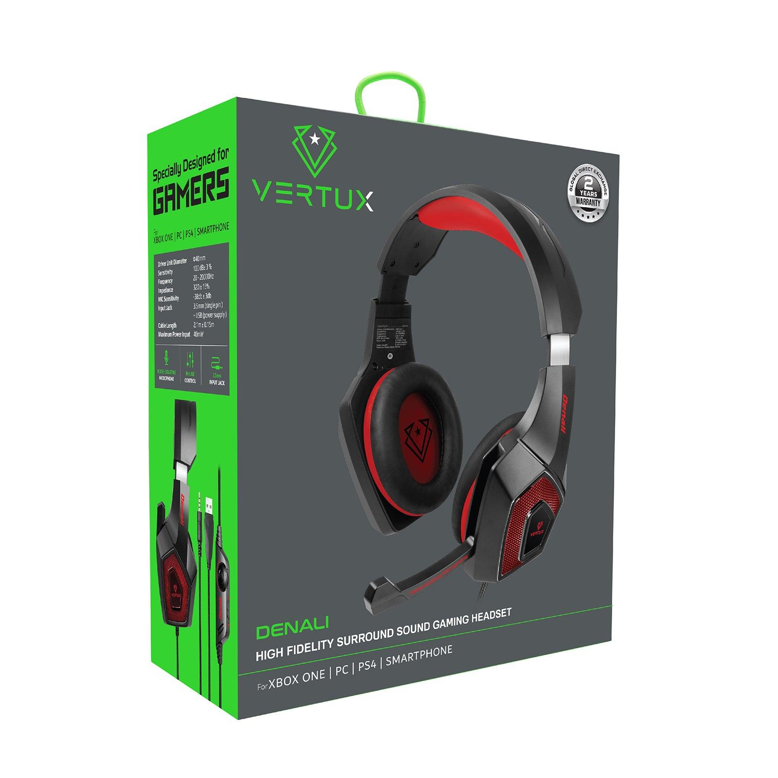Vertux High Fidelity Surround Sound Gaming Headset Denali | DataBlitz
