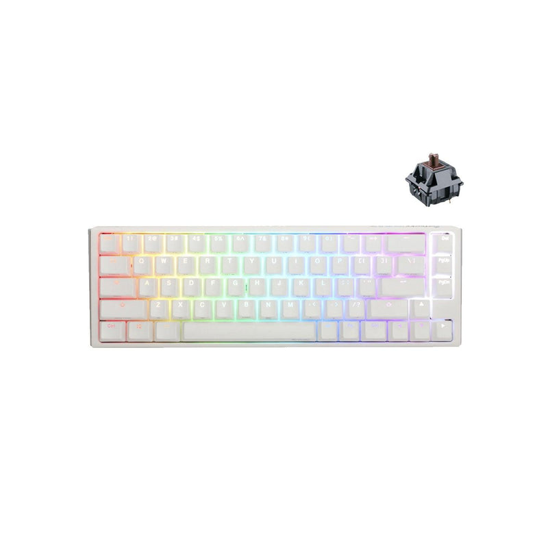 DUCKY One 3 Pure White SF Hotswap RGB Double Shot PBT Mechanical Keyboard (Cherry RGB Brown) (DKON2167ST-BUSPDPWWWSC1) - DataBlitz