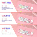 Onikuma G26 + CW916 RGB Wired Keyboard Mouse Set (White + Pink) - DataBlitz