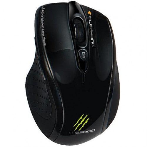 Elephant Wireless Laser Mouse 2.4GHZ Masada BLK - DataBlitz