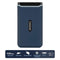 Transcend 500GB ESD370C USB 3.1 GEN 2 Type-C Portable SSD (Navy Blue) (TS500GESD370C) - DataBlitz